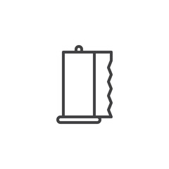 Roll paper towels outline icon. linear style sign for mobile concept and web design. Paper roll simple line vector icon. Symbol, logo illustration. Pixel perfect vector graphics