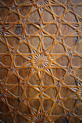Masterpiece of ancient wood carving, Bukhara, Uzbekistan