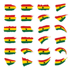 Ghana flag, vector illustration