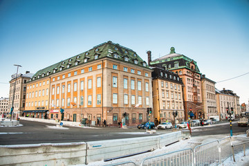 Naklejka premium Architecture in the centre of Stockholm, Sweden.