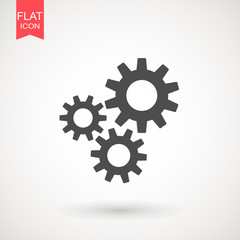 Setting icon vector, Tools, Cog, Gear Sign Isolated on white background. Help options account concept. Trendy Flat style for graphic design, logo, Web site, social media, UI, mobile app, EPS10.