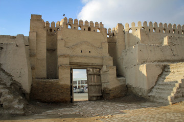 Walls of ancient city of Bukhara, Uzbekistan