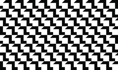 Seamless square geometric white black no lines pattern vector illustration. 