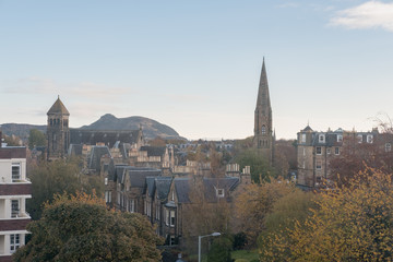Naklejka premium Edinburgh skyline, Merchiston area