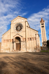 Fototapeta na wymiar Basilica of San Zeno - Verona Italy
