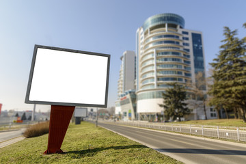 Obraz premium Billboard on the side of the Road
