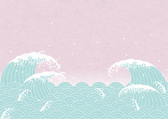 Fototapeta premium 波 和風文様
