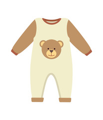 Baby Clothes Costume Poster Vector Illustration
