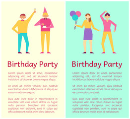 Birthday Party Collection Vector Illustration