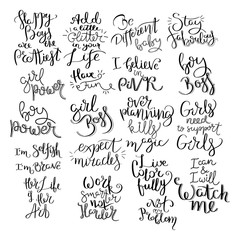 Obraz premium Hand written calligraphy quote motivation for life and happiness. For postcard, poster, prints, cards graphic design.