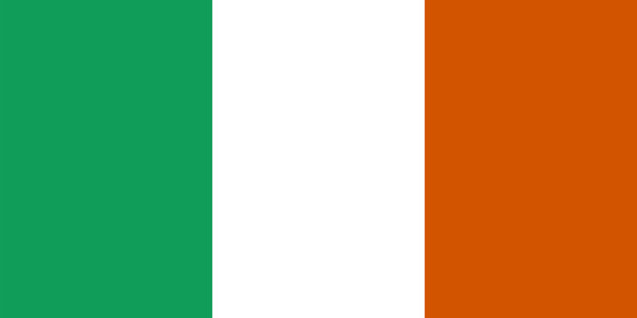 Flag of Ireland close up