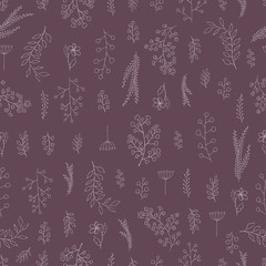 Vector vintage seamless floral pattern.