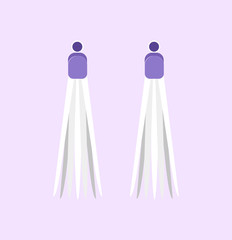 Pair of Cute Earrings Colorful Vector Illustration