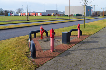 fire hydrants on industrial area