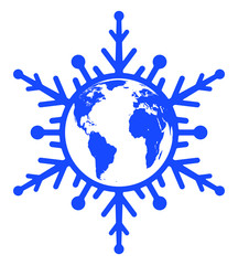 Abstract globe snowflake