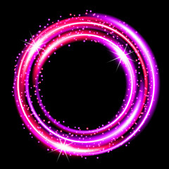 Abstract background with neon lights. Vector Illustration