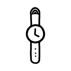hand drawn wristwatch. vector and illustration