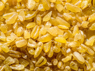 raw dry grains bulgur, close-up, top view