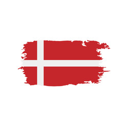 Denmark flag, vector illustration