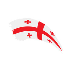 Georgia flag, vector illustration