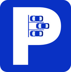 Car parking logo, sign, vector