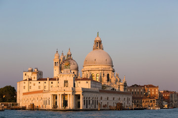 Fototapeta na wymiar Santa Maria della Salute church on a sunrise, Venice, Italy