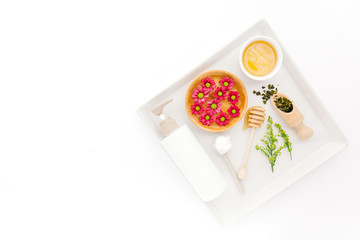 Different oils and equipment for spa