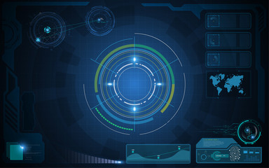 circle hud futuristic sci fi concept virtual ai template