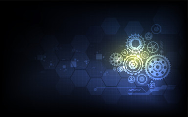 tech digital system machine working innovative concept background