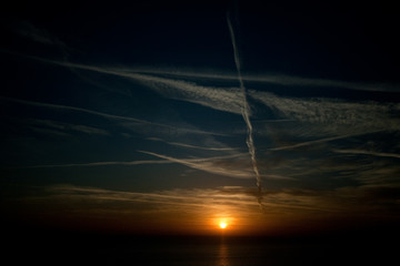 sky at sunset over the sea