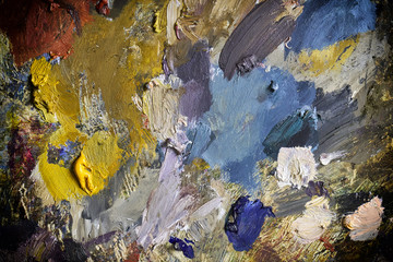 Palette of an artist with vignette