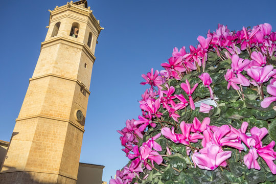  Tower El Fadri,bell tower,valencian gothic style.Castellon,Spain.