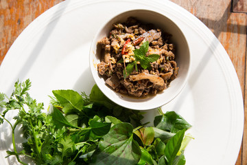 Pork spicy salad