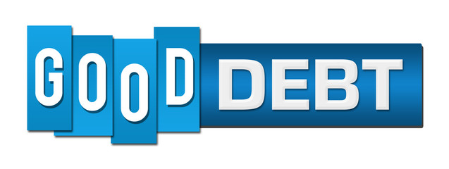 Good Debt Blue Stripes Bar Horizontal 