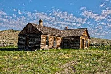 House in Bannack, Montana a restored abandoned mining town