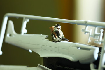 Plastic model of pilot scene.