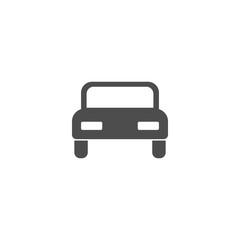 Car icon. Front view. Vector.