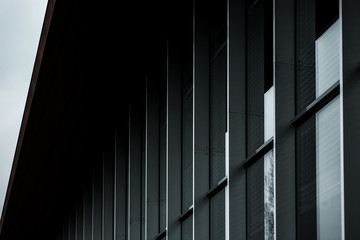 dark windows exterior wall 