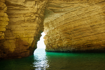 Italy coastline caves