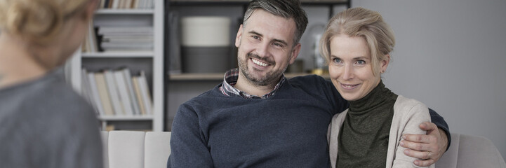 Happy marriage hugging together