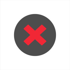 Obraz premium Red NO BUTTON icon. Vector..