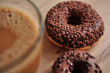 delicious coffee and delicious donuts