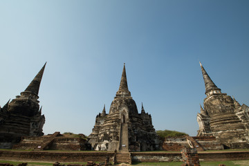 Fototapeta premium タイ・アユタヤ・遺跡・ワット・プラ・シーサンペット