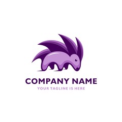 Fototapeta premium CUTE PORCUPINE SYMBOL VECTOR ICON LOGO TEMPLATE