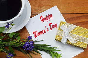 Happy Women's Day ( March 8), congratulation on March 8 morning coffee, and a bouquet of fresh...