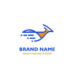 Obraz premium MODERN ROADRUNNER SYMBOL VECTOR ICON LOGO TEMPLATE