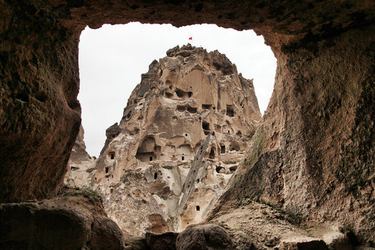 Cappadocia cave homes in Nevsehir, Turkey