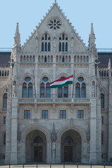 beautiful architecture of famous parliament building in budapest, hungary