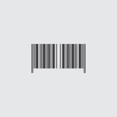 Bar code icon in a flat design. vector illustration