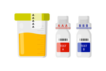 Laboratory test for doping - obrazy, fototapety, plakaty
